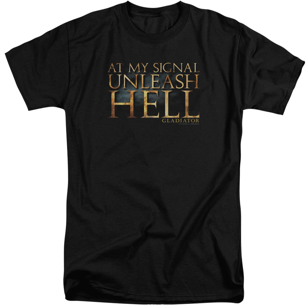 Gladiator - Unleash Hell - Short Sleeve Adult Tall - Black T-shirt