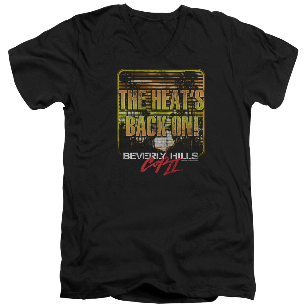 Bhc Ii - The Heats Back On - Short Sleeve Adult V-neck - Black T-shirt