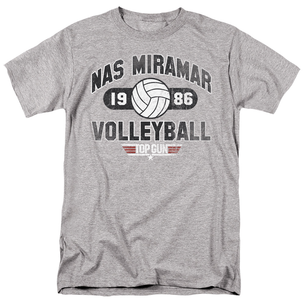 Top Gun - Nas Miramar Volleyball - Short Sleeve Adult 18/1 - Athletic Heather T-shirt