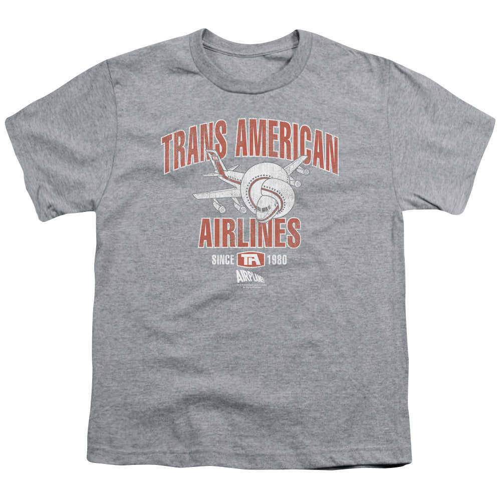 AIRPLANE TRANS AMERICAN - S/S YOUTH 18/1 - ATHLETIC HEATHER T-Shirt