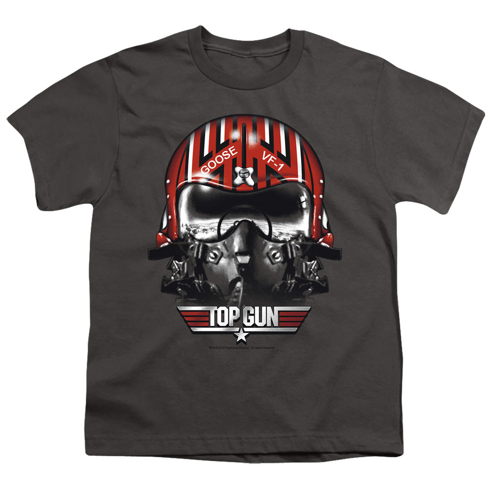 TOP GUN GOOSE HELMET - S/S YOUTH 18/1 - CHARCOAL T-Shirt