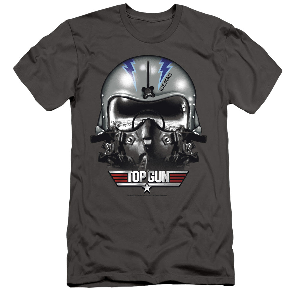 Top Gun - Iceman Helmet - Short Sleeve Adult 30/1 - Charcoal T-shirt