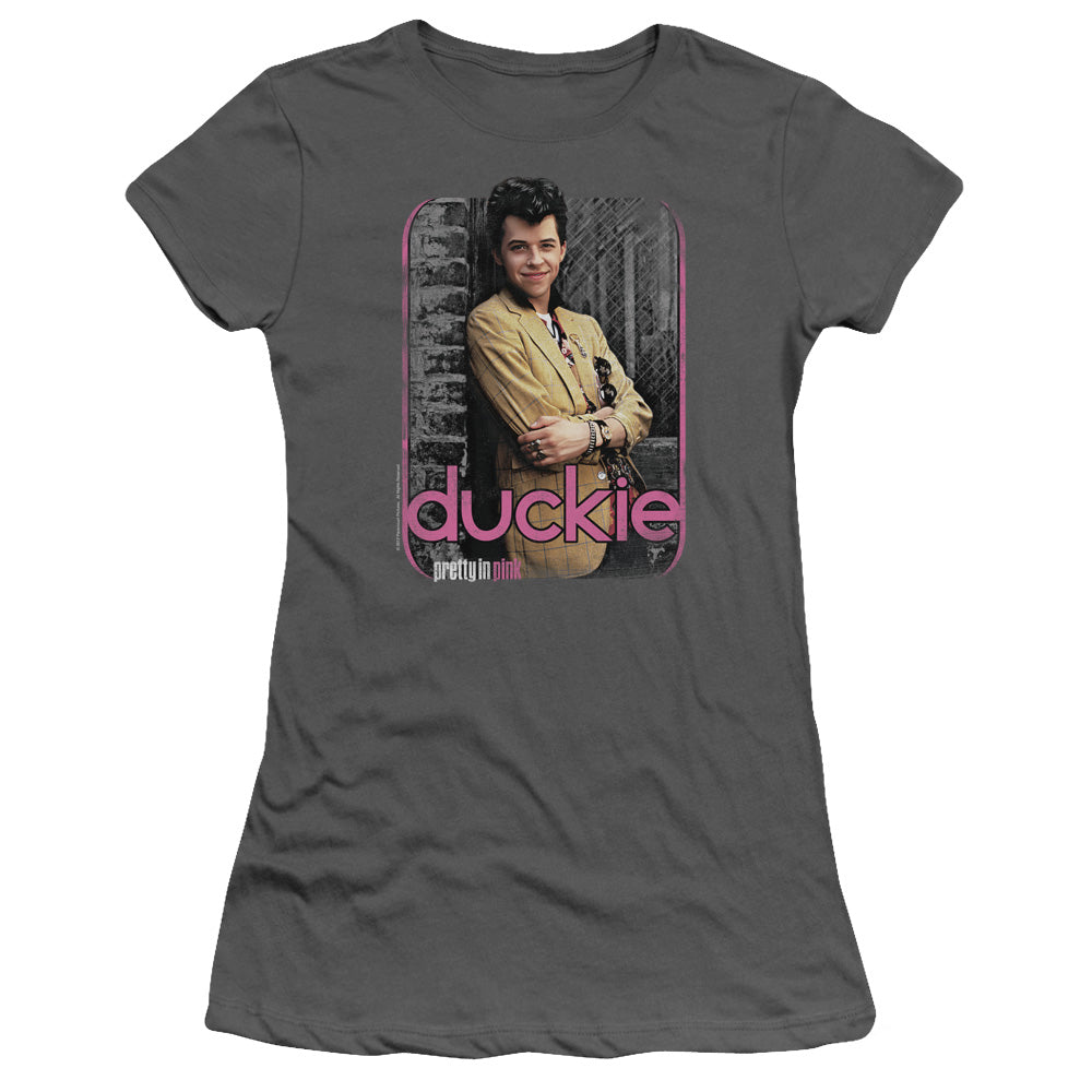 PRETTY IN PINK JUST DUCKIE - S/S JUNIOR SHEER - CHARCOAL T-Shirt