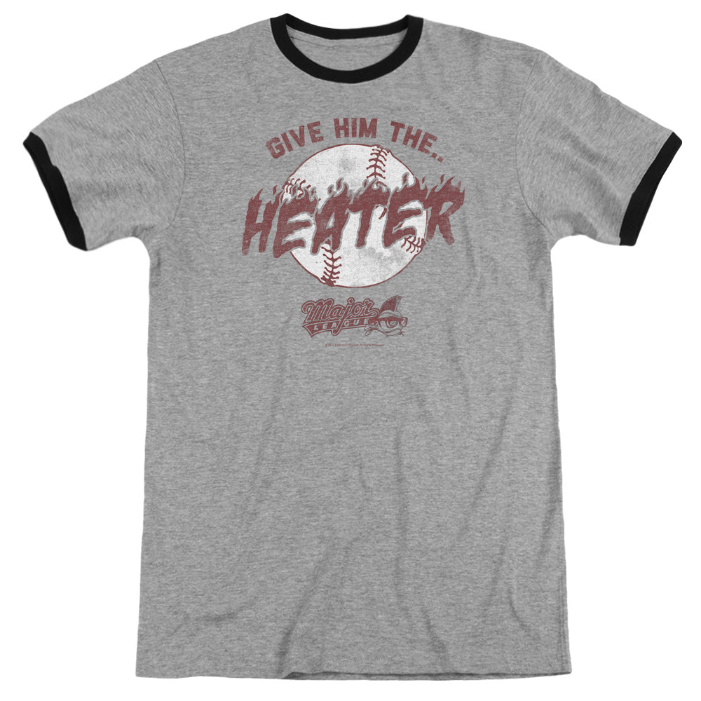 Major League - The Heater - Adult Ringer - Heather/black