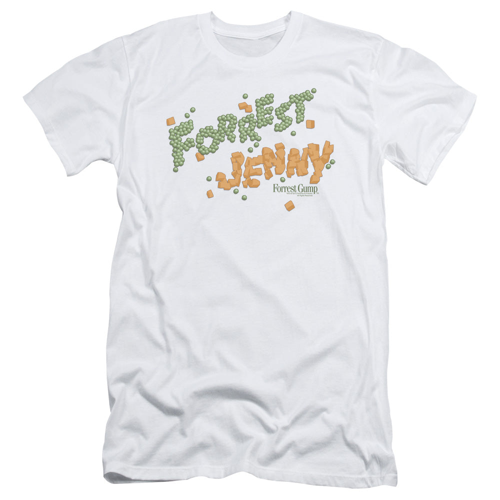 Forrest Gump - Peas And Carrots - Short Sleeve Adult 30/1 - White T-shirt