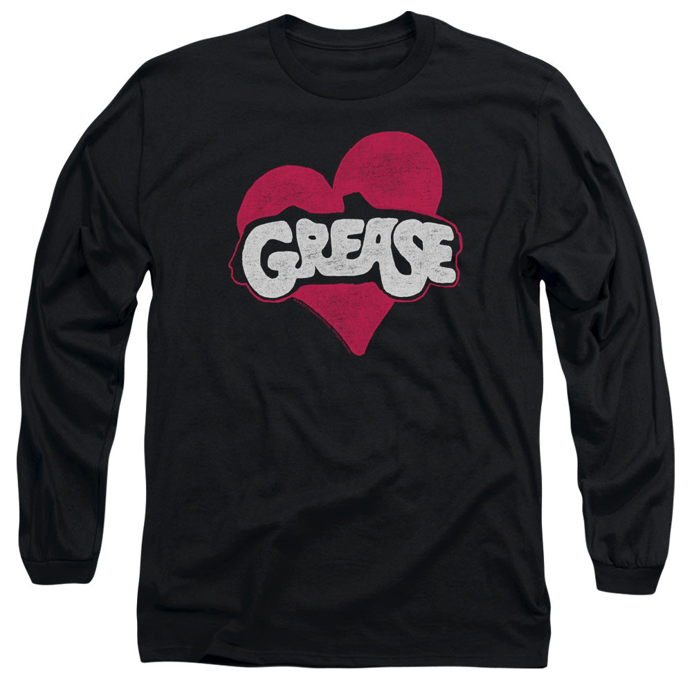 Grease - Heart - Long Sleeve Adult 18/1 - Black T-shirt