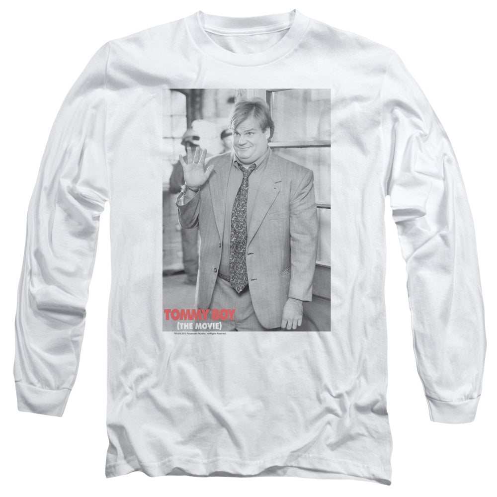 Tommy Boy - Square - Long Sleeve Adult 18/1 - White T-shirt