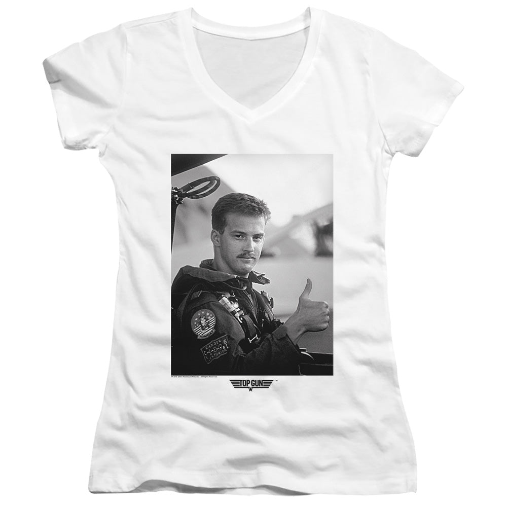 Top Gun - My Wingman - Junior V-neck - White