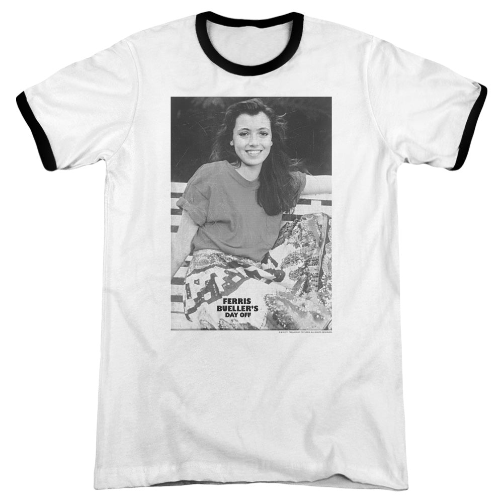 Ferris Bueller - Sloane - Adult Ringer - White/black