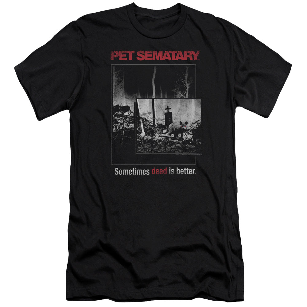 Pet Sematary - Cat Poster-premuim Canvas Adult Slim Fit 30/1 - Black