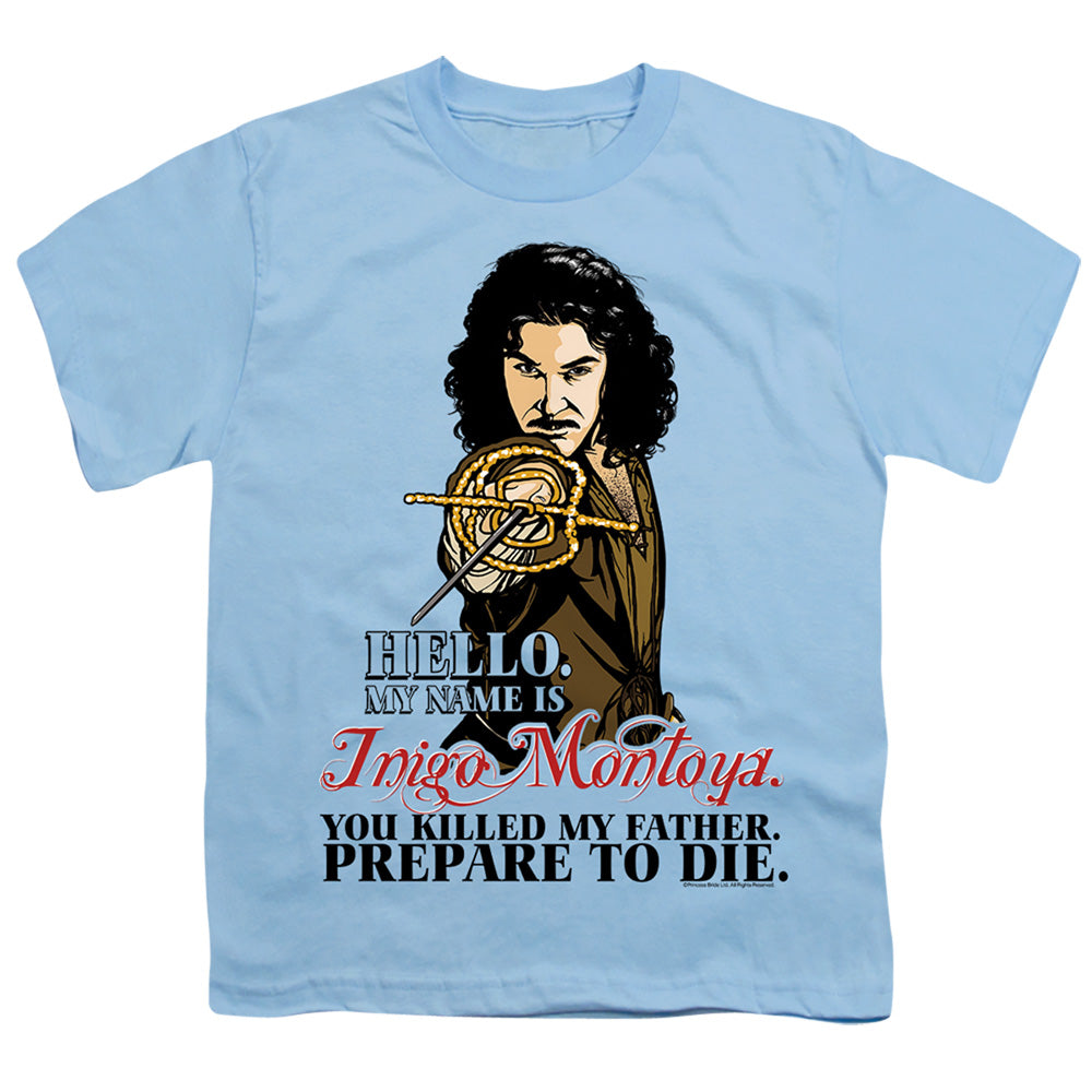 Princess Bride - Hello - Short Sleeve Youth 18/1 - Light Blue T-shirt