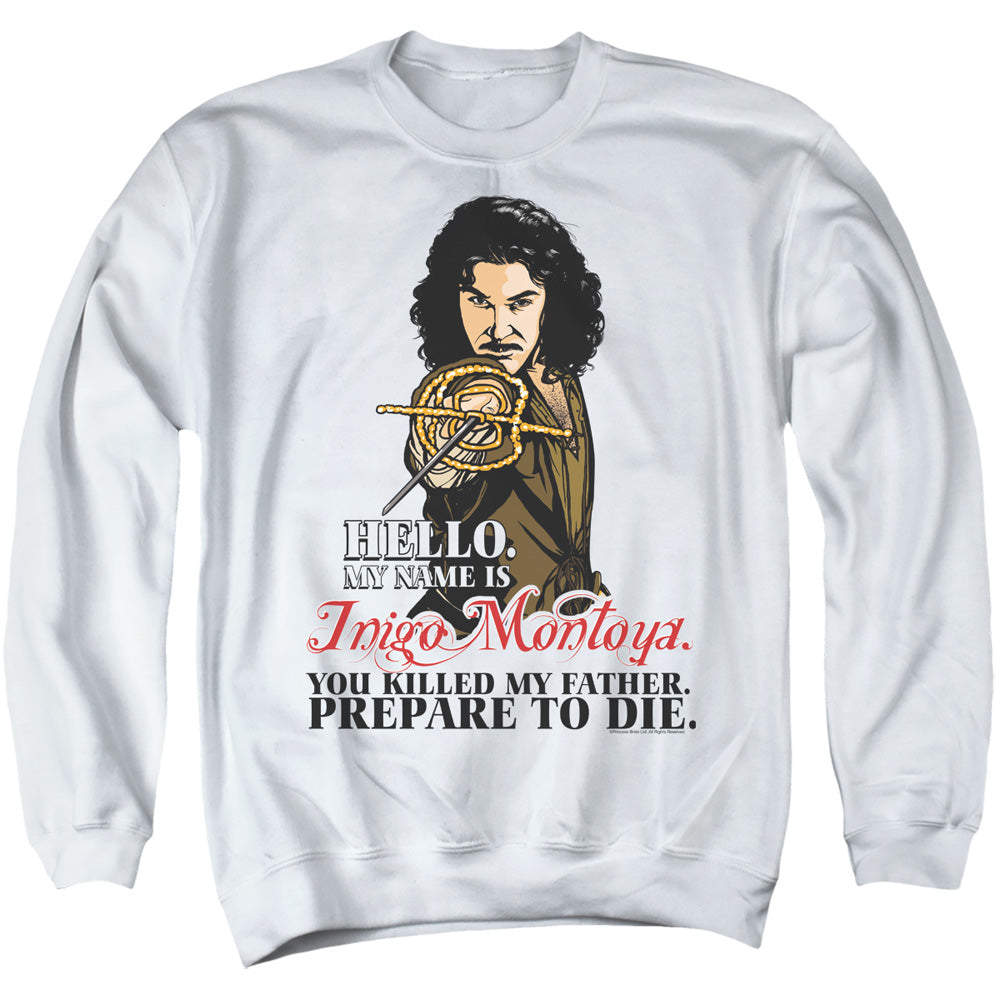 Princess Bride - Hello - Adult Crewneck Sweatshirt - White