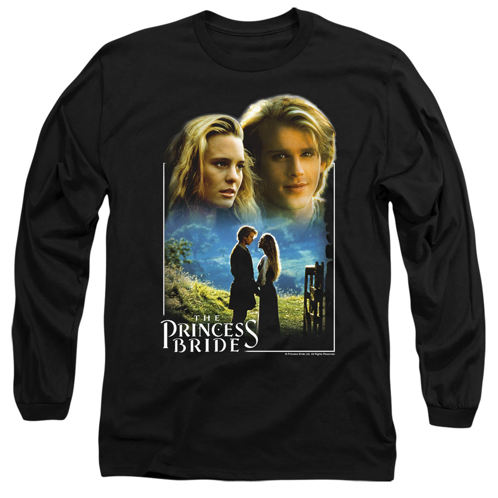 Princess Bride - Buttercup & Westley - Long Sleeve Adult 18/1 - Black T-shirt