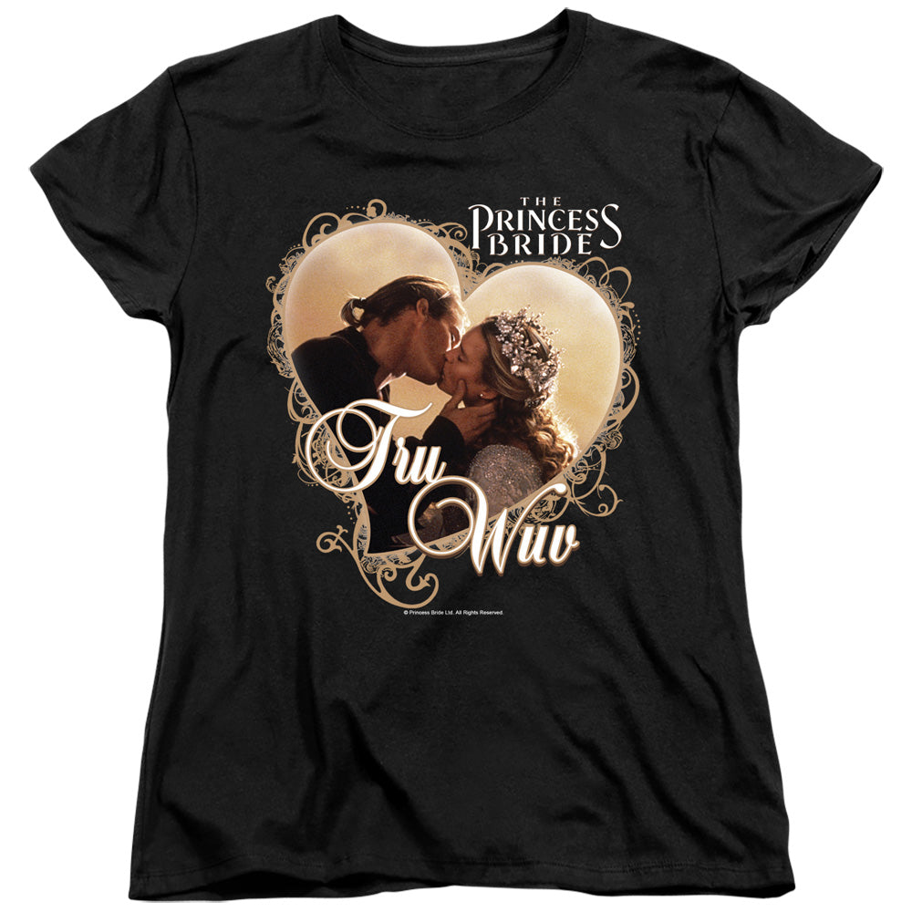 Princess Bride - Tru Wuv - Short Sleeve Womens Tee - Black T-shirt