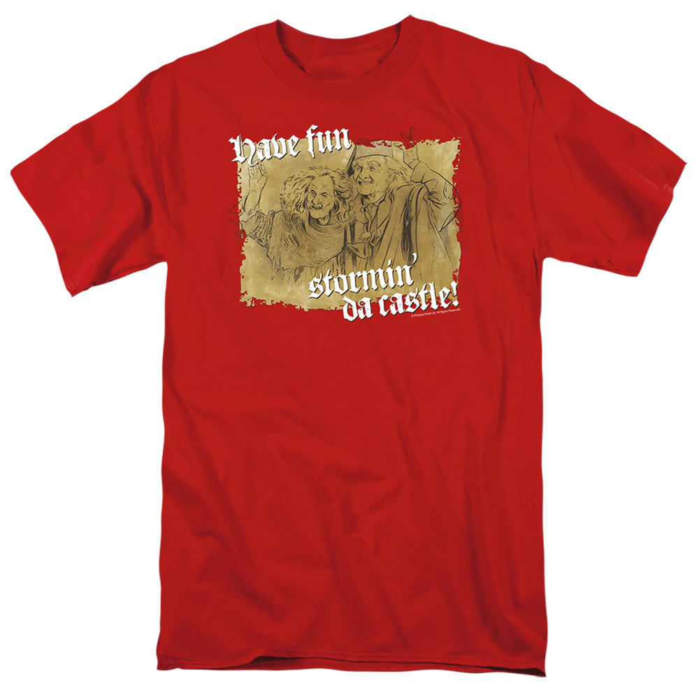 Princess Bride - Stormin Da Castle - Short Sleeve Adult 18/1 - Red T-shirt