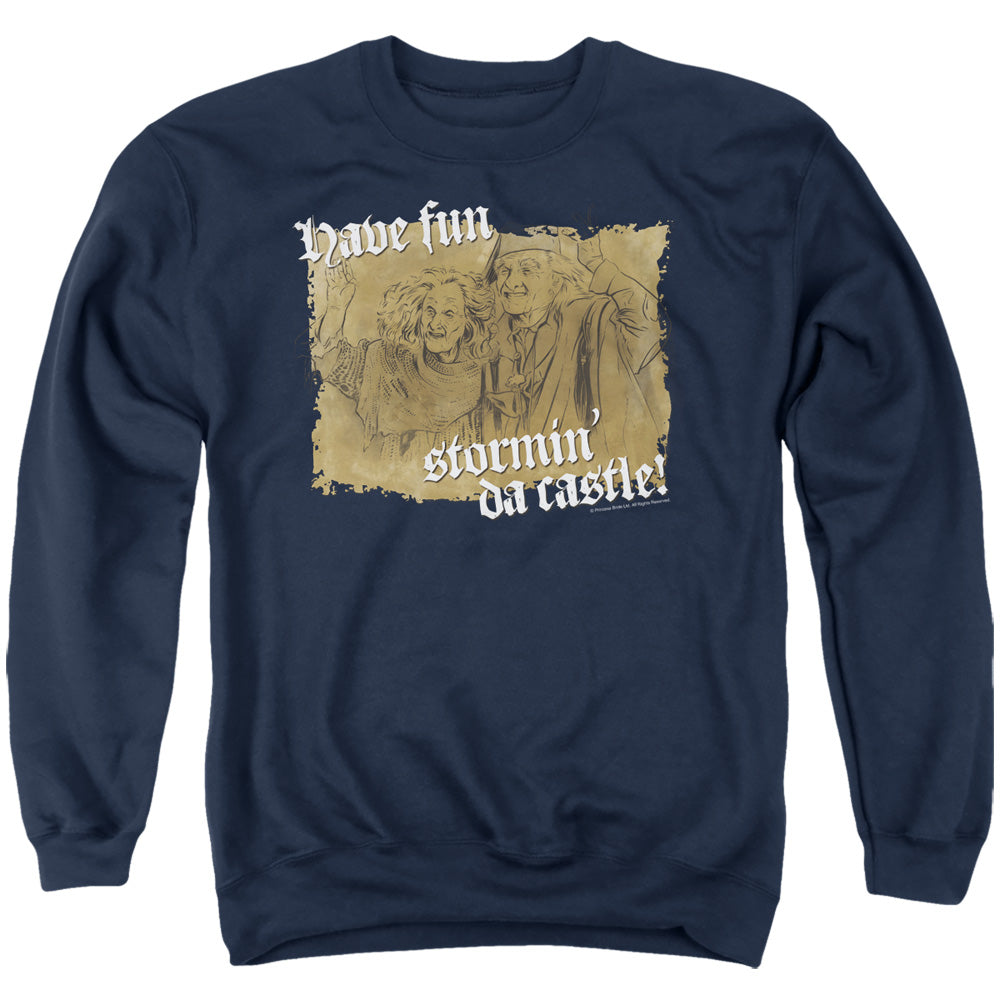 Princess Bride - Stormin Da Castle - Adult Crewneck Sweatshirt - Navy