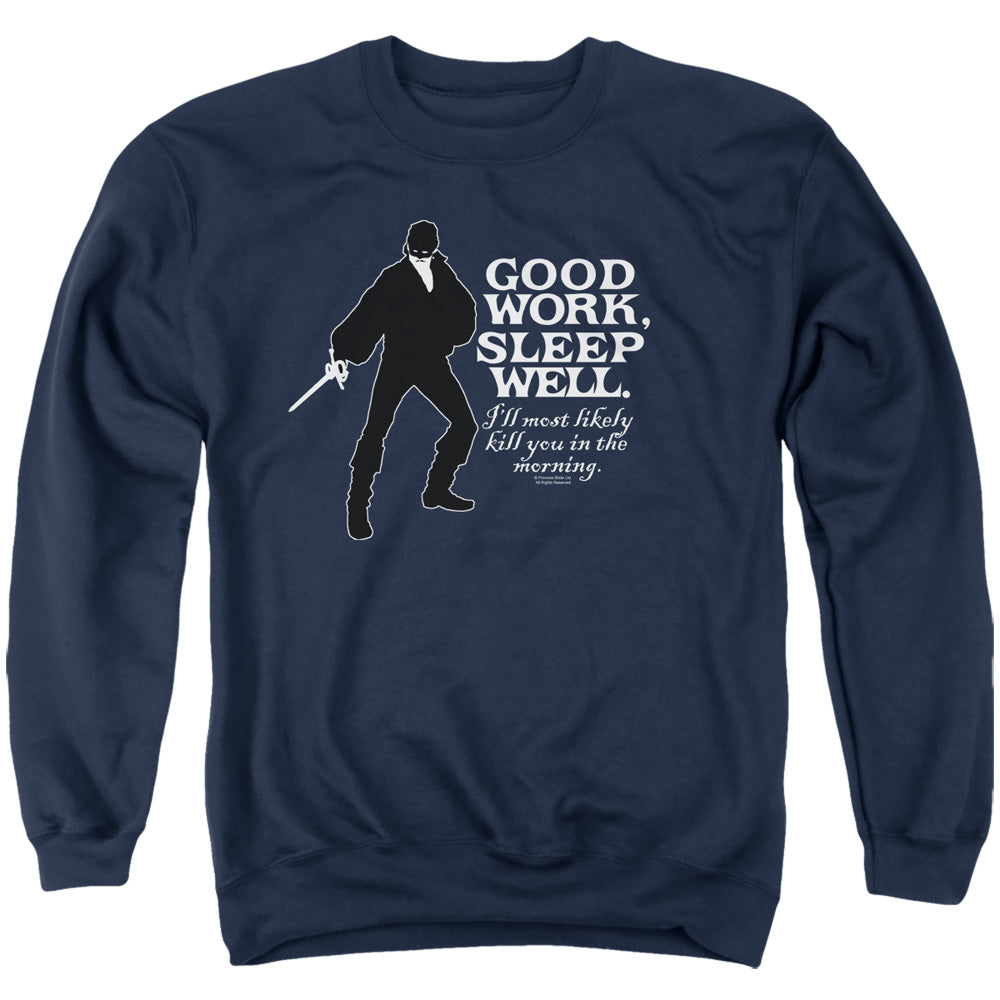 Princess Bride - Good Work - Adult Crewneck Sweatshirt - Navy