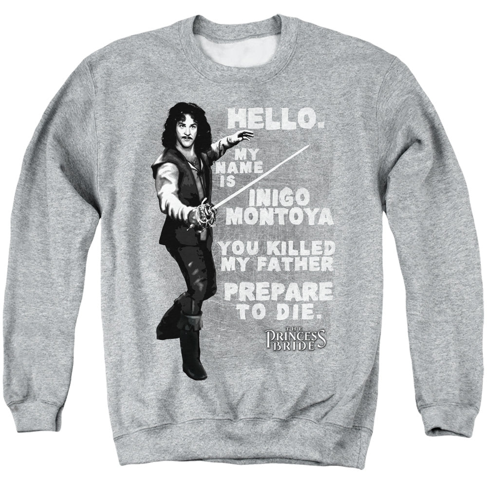 Princess Bride - Hello Again - Adult Crewneck Sweatshirt - Athletic Heather