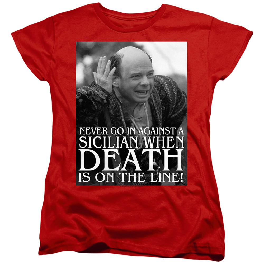 Princess Bride - Sicilian - Short Sleeve Womens Tee - Red T-shirt