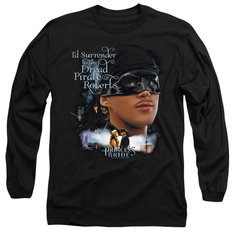 Princess Bride - Surrender - Long Sleeve Adult 18/1 - Black T-shirt