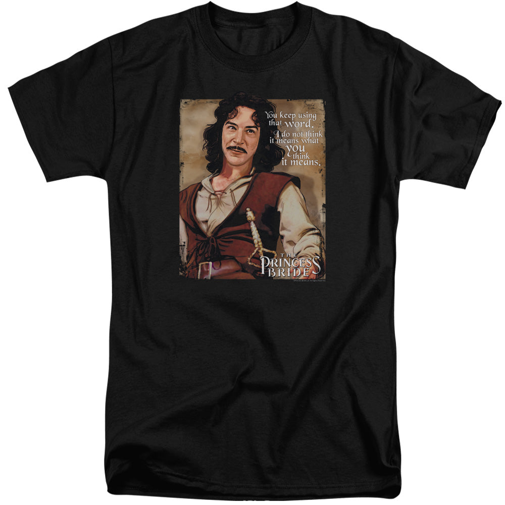 Princess Bride - Word - Short Sleeve Adult Tall - Black T-shirt