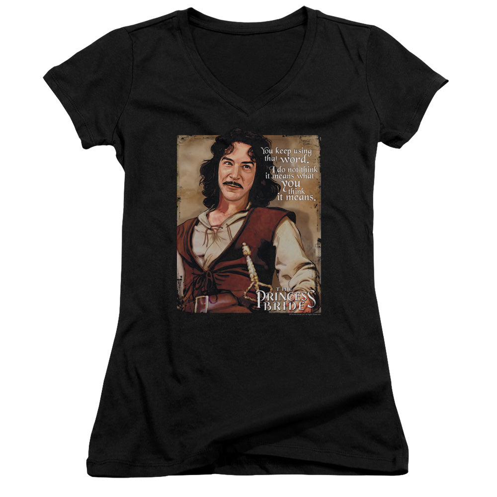 Princess Bride - Word-junior V-neck - Black