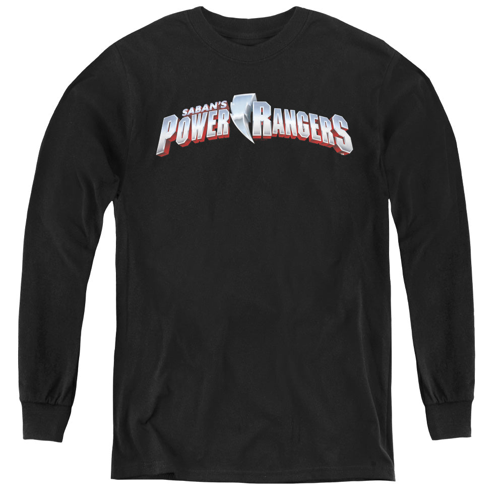 Power Rangers - New Logo - Youth Long Sleeve Tee - Black