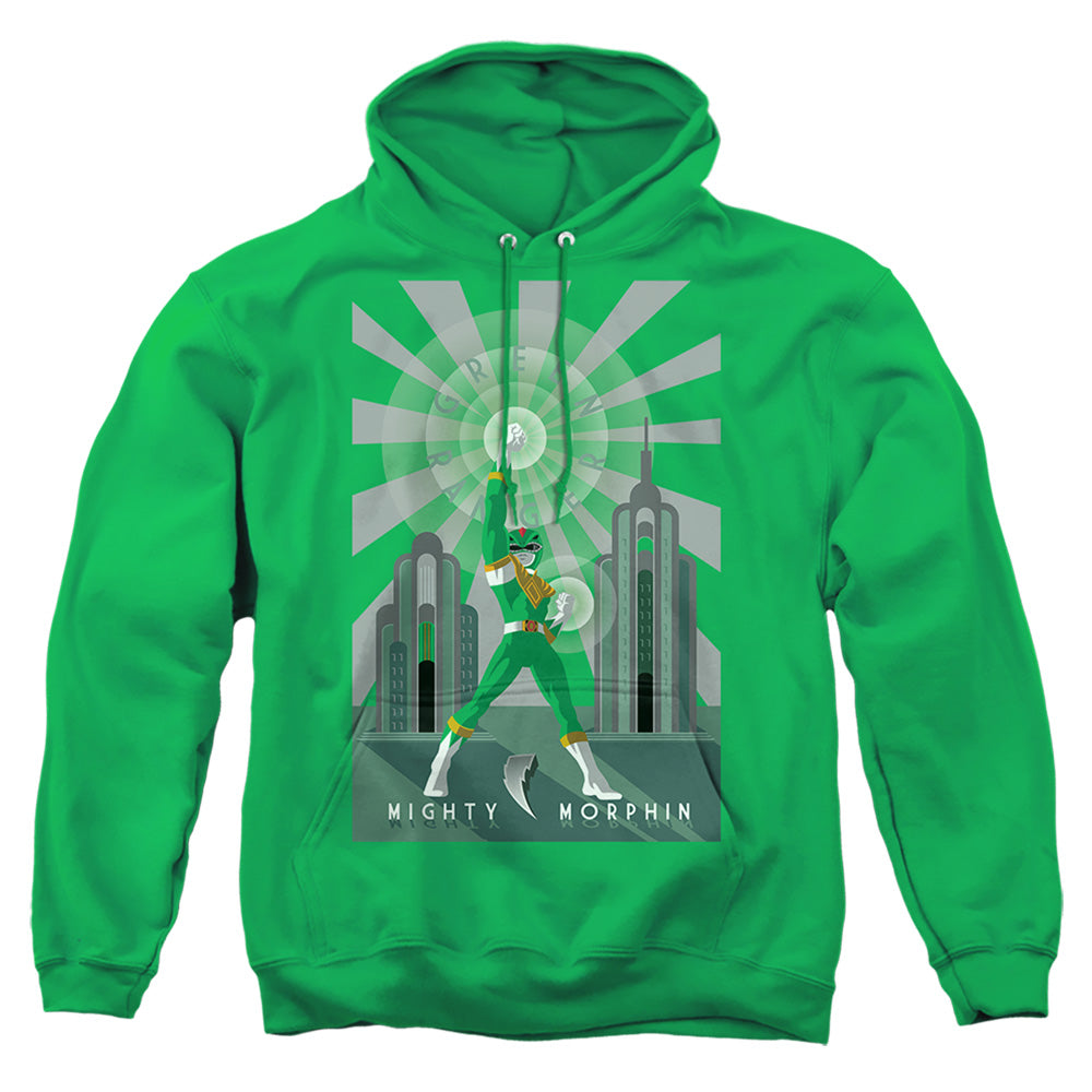 Power Rangers - Green Ranger Deco - Adult Pull-over Hoodie - Kelly Green