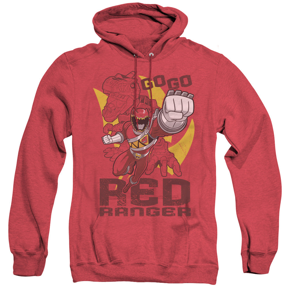 Power Rangers - Go Red - Adult Heather Hoodie - Red