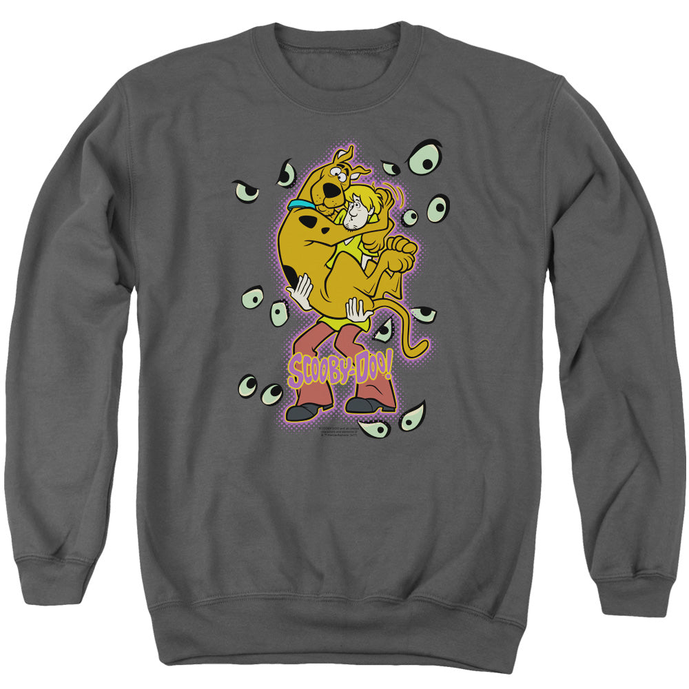 Scooby Doo - Being Watched - Adult Crewneck Sweatshirt - Charcoal