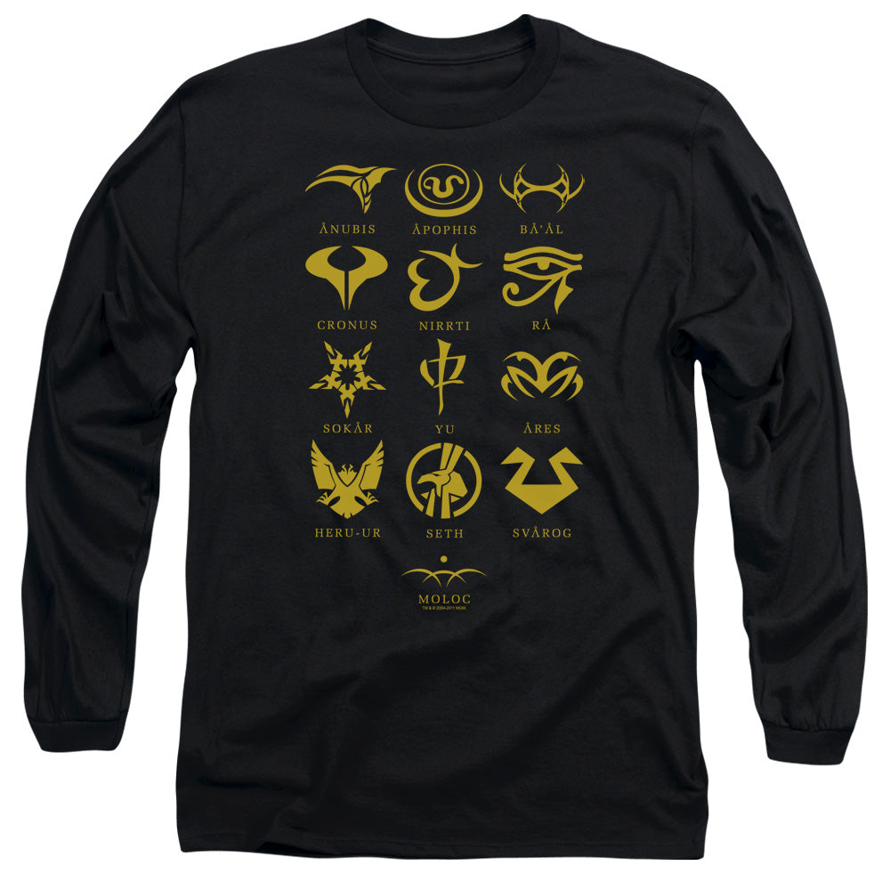 Sg1 - Goauld Characters - Long Sleeve Adult 18/1 - Black T-shirt