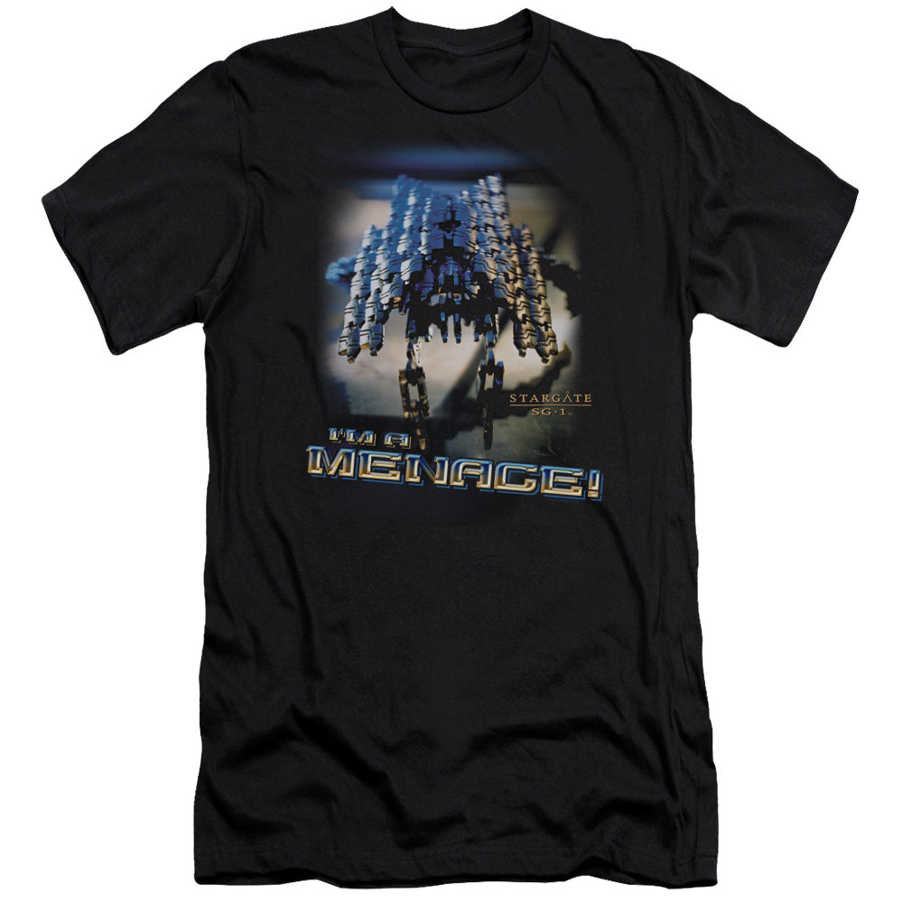 Sg1 - Menace - Short Sleeve Adult 30/1 - Black T-shirt