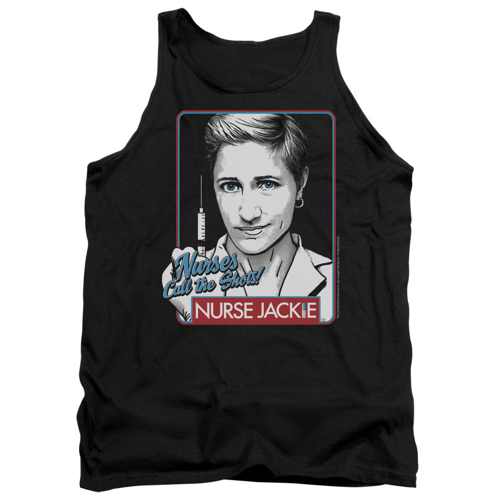 Nurse Jackie - Nurses Call The Shots - Adult Tank - Black