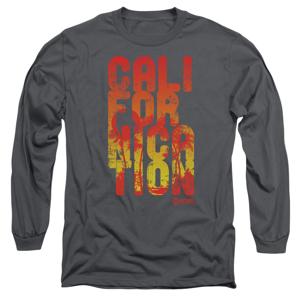 Californication - Cali Type - Long Sleeve Adult 18/1 - Charcoal T-shirt