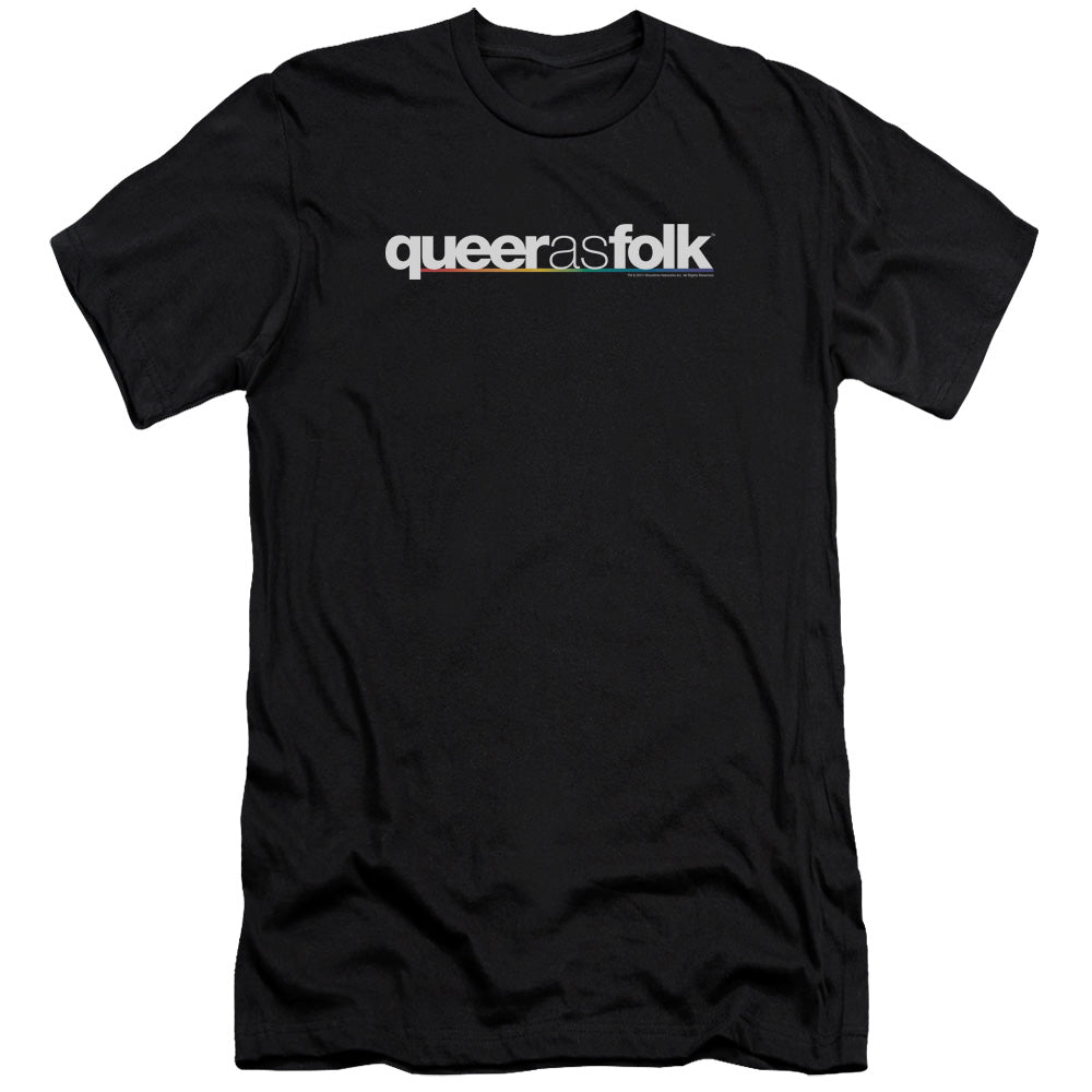 Queer As Folk - Logo-premuim Canvas Adult Slim Fit 30/1 - Black