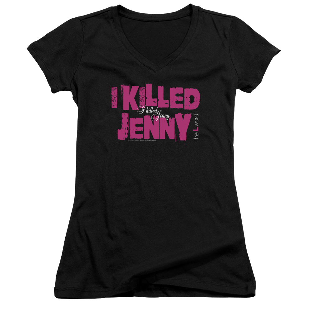 The L Word I Killed Jenny - Junior V-neck - Black