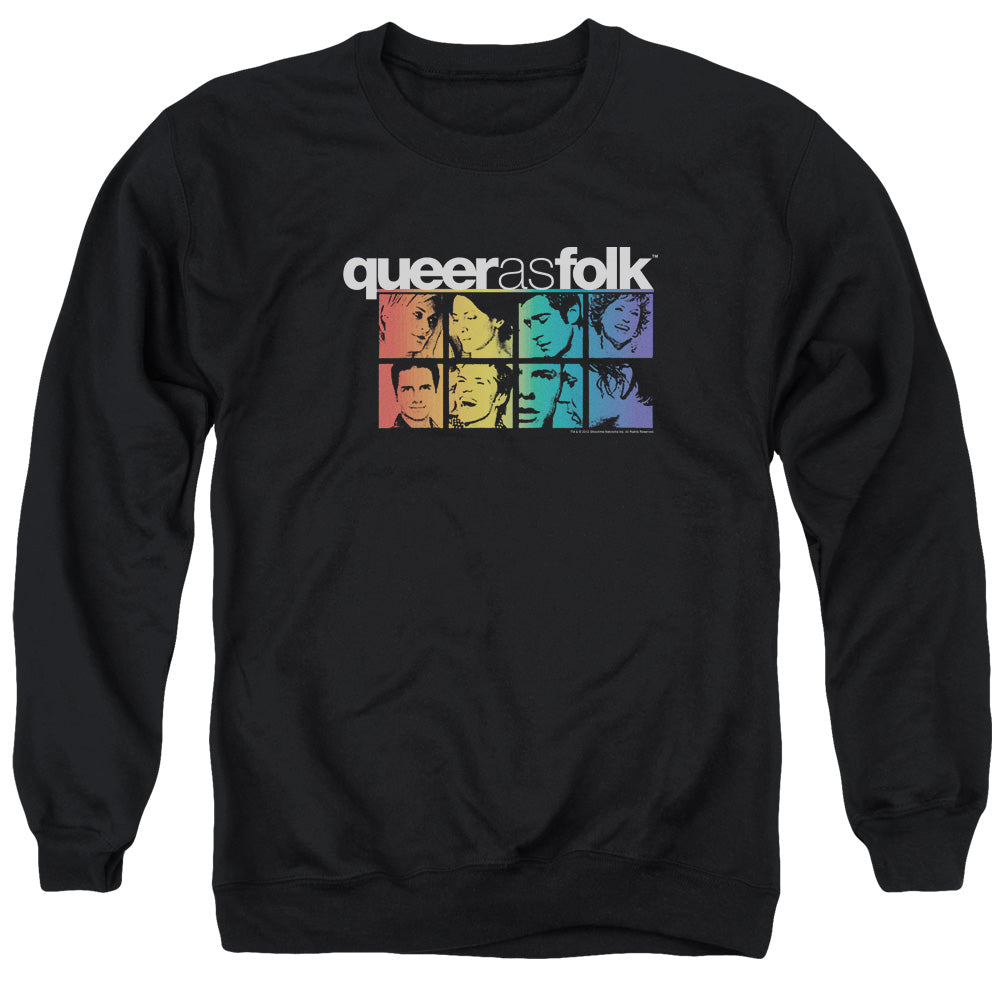 Queer As Folk - Cast - Adult Crewneck Sweatshirt - Black