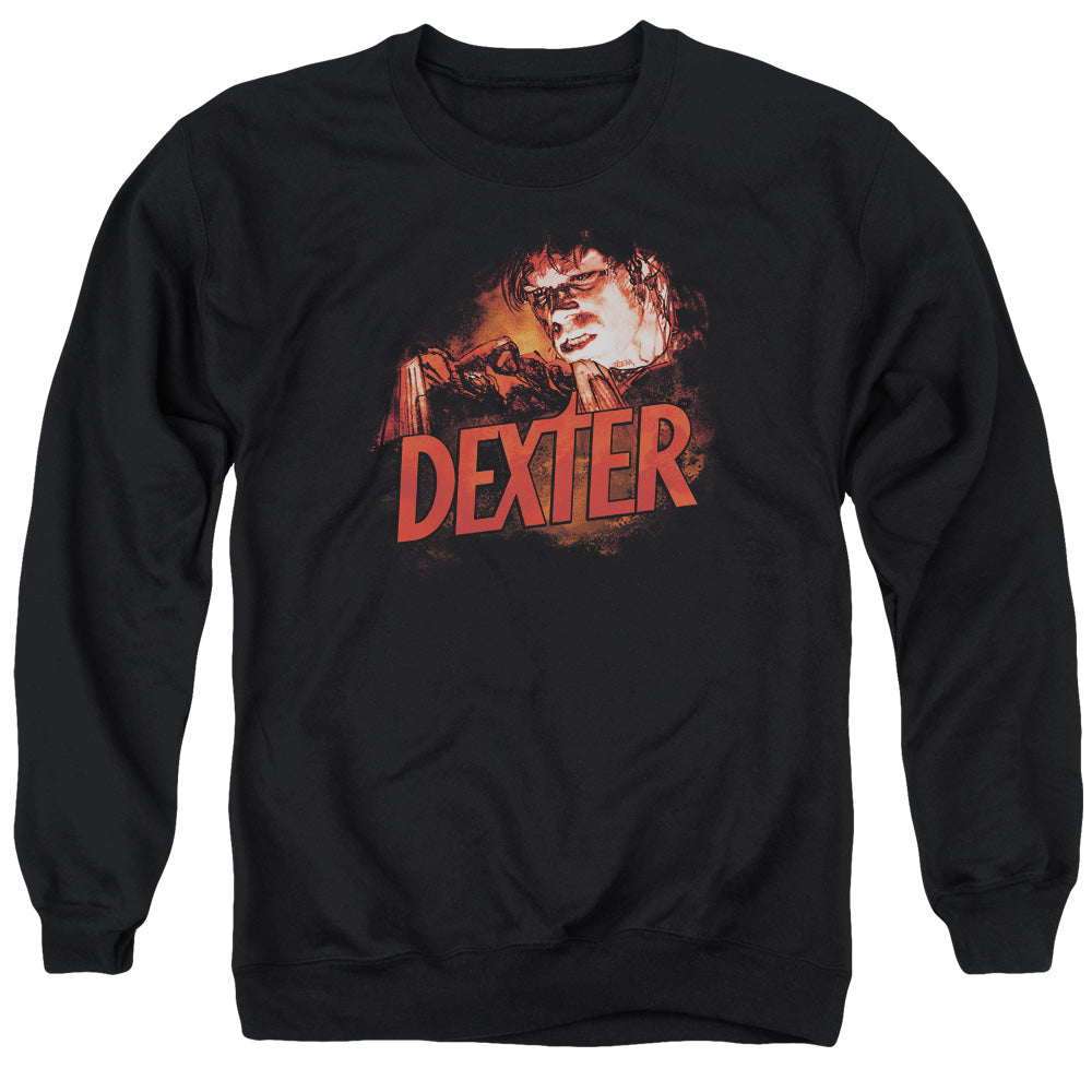 Dexter Drawing - Adult Crewneck Sweatshirt - Black