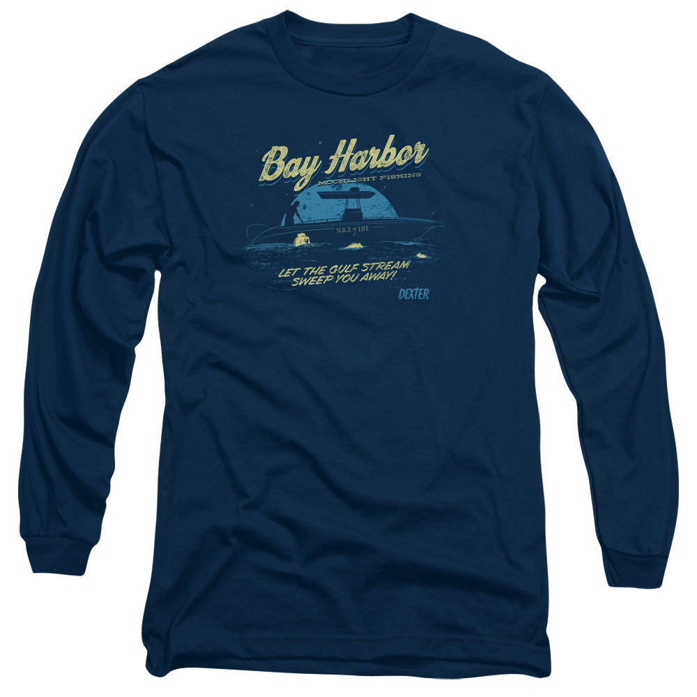 DEXTER MOONLIGHT FISHING - L/S ADULT 18/1 - NAVY T-Shirt