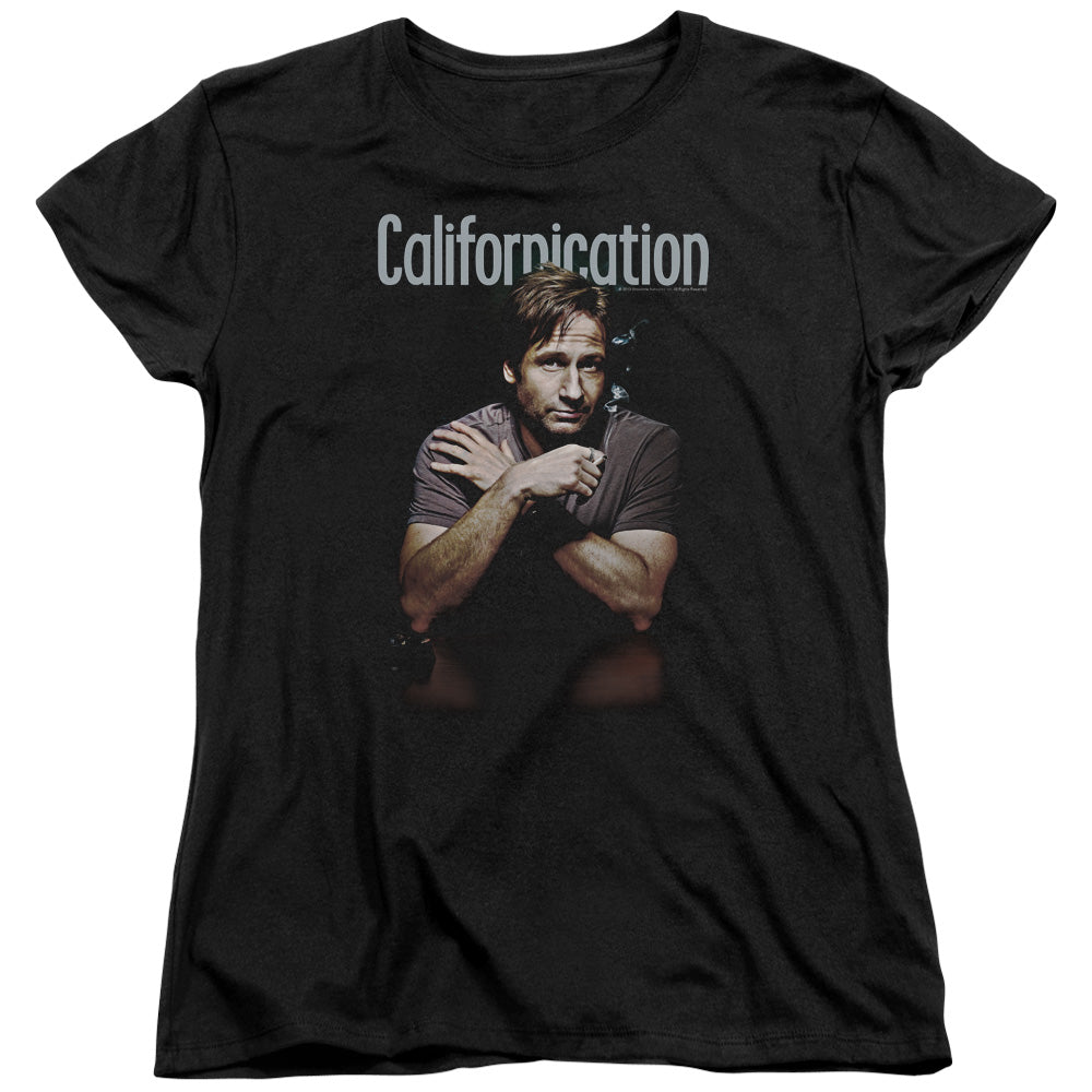 CALIFORNICATION SMOKING - S/S WOMENS TEE - BLACK T-Shirt