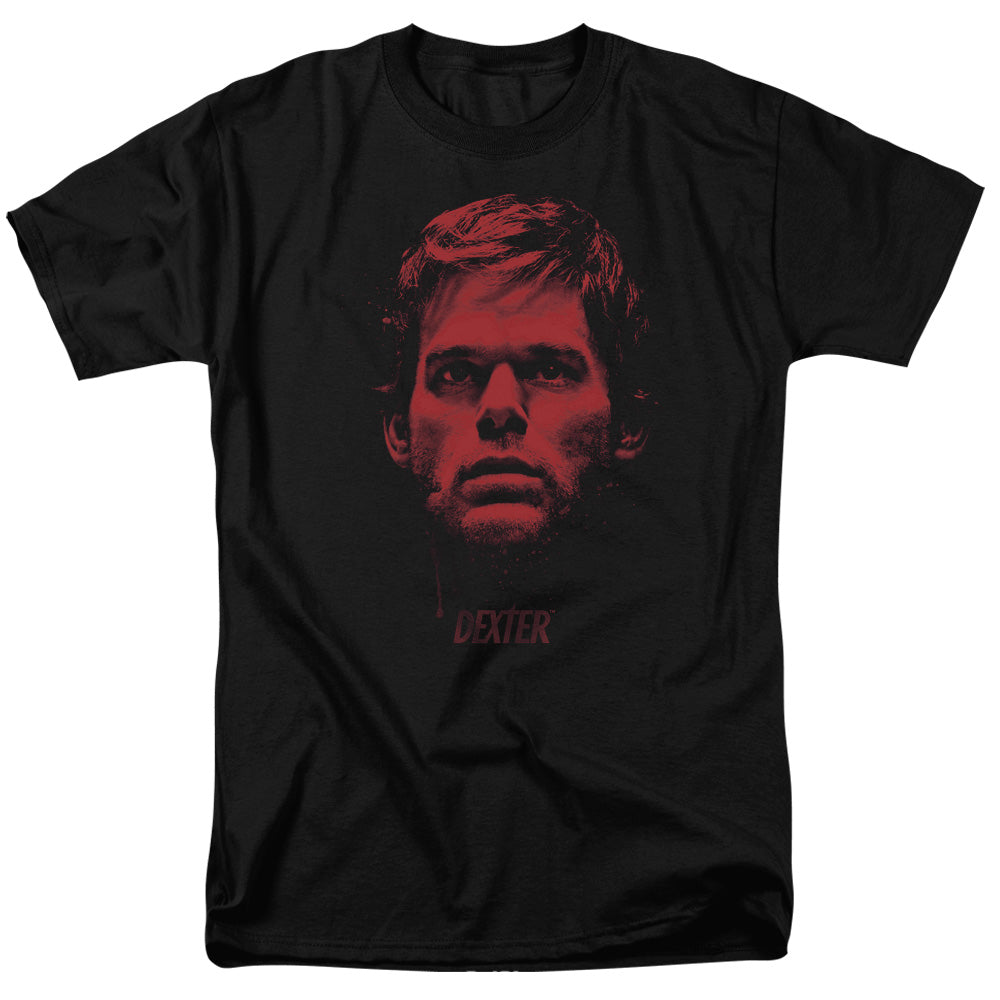 Dexter - Bloody Face - Short Sleeve Adult 18/1 - Black T-shirt