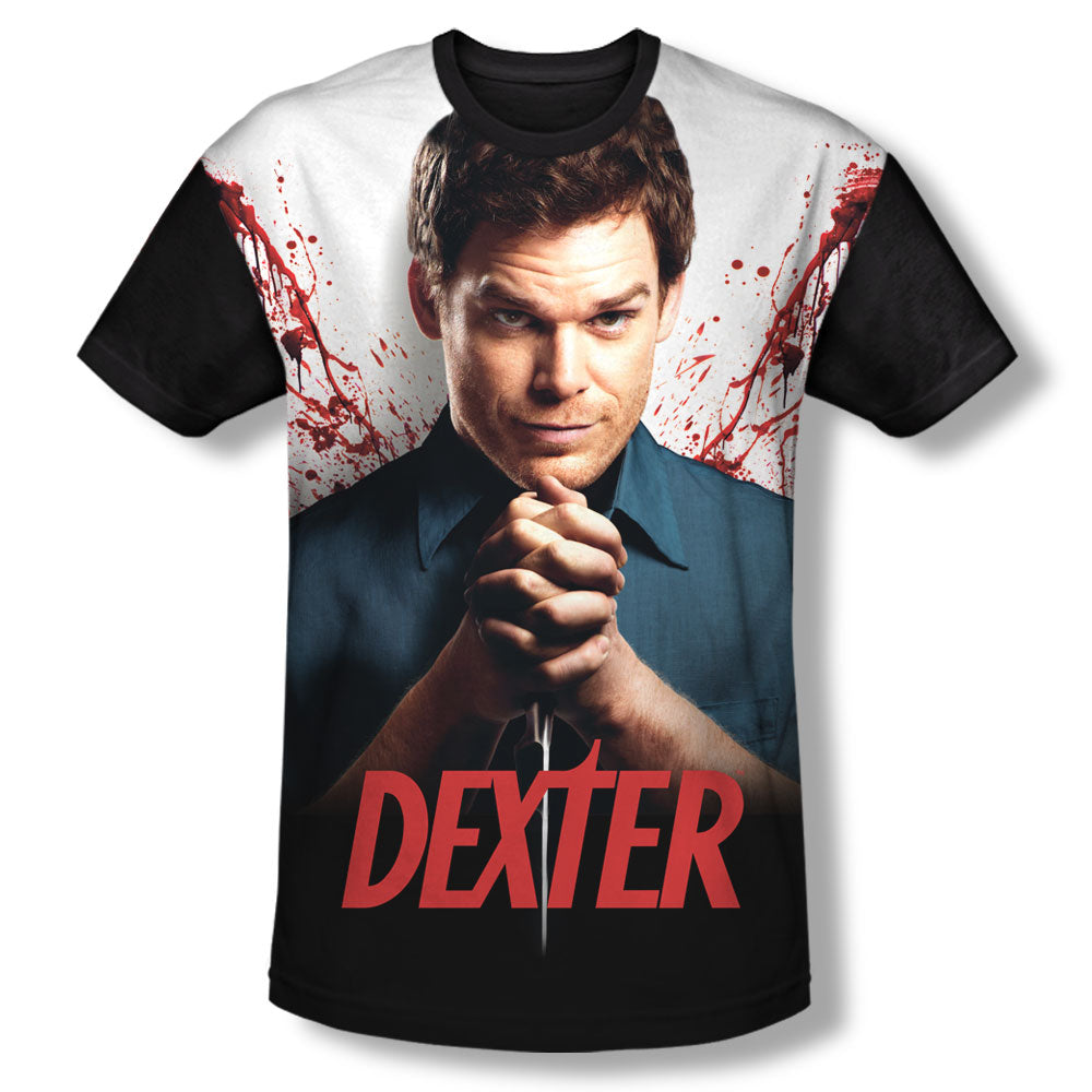 Dexter - Wings - Short Sleeve Adult White Front Black Back   - White T-shirt