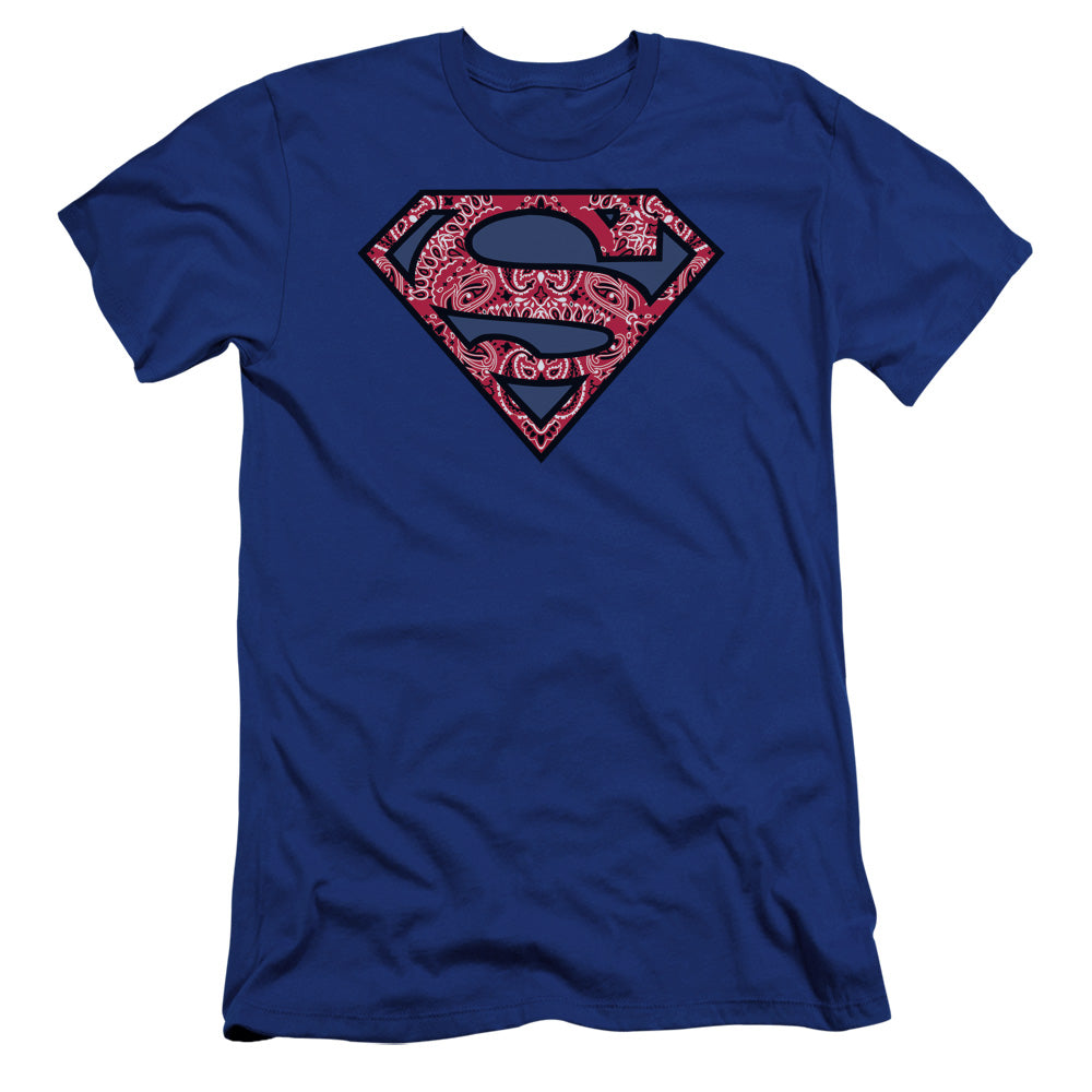 Superman - Paisley Shield-premuim Canvas Adult Slim Fit 30/1 - Royal Blue