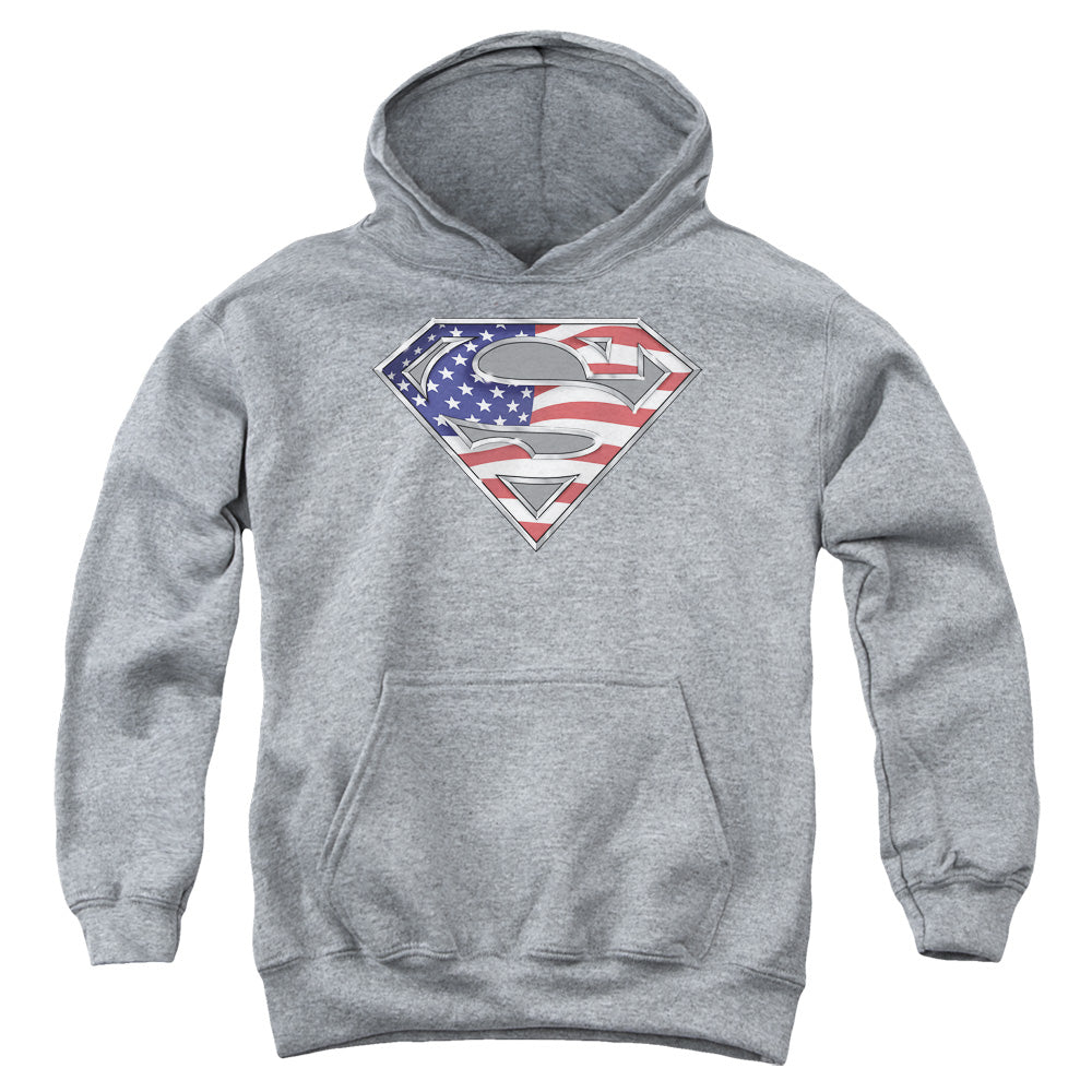 Superman - All - Youth Pull-over Hoodie - Heather