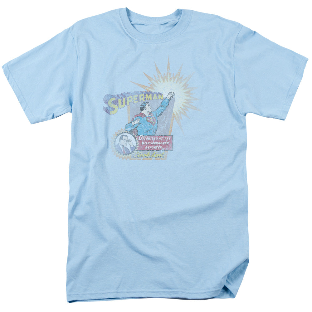 Superman - Ingenious Disguise - Short Sleeve Adult 18/1 - Light Blue T-shirt