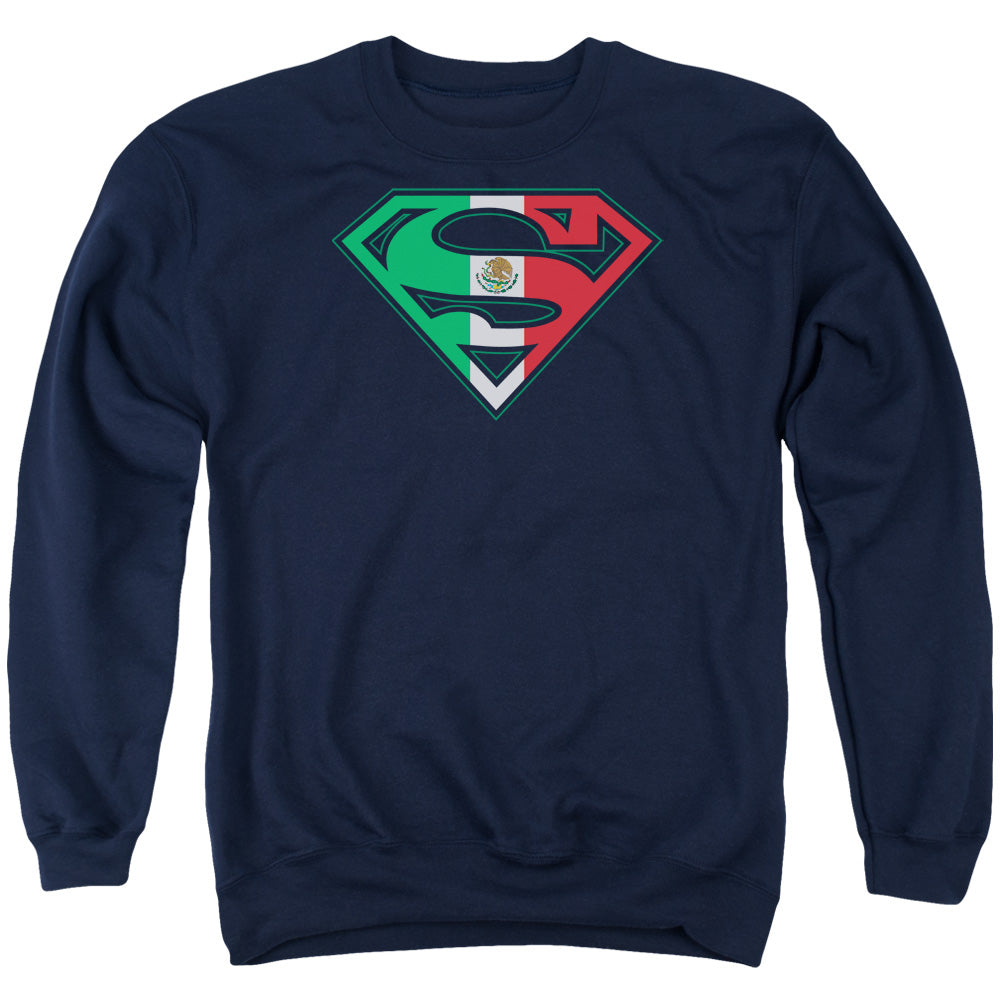 Superman - Mexican Shield - Adult Crewneck Sweatshirt - Navy