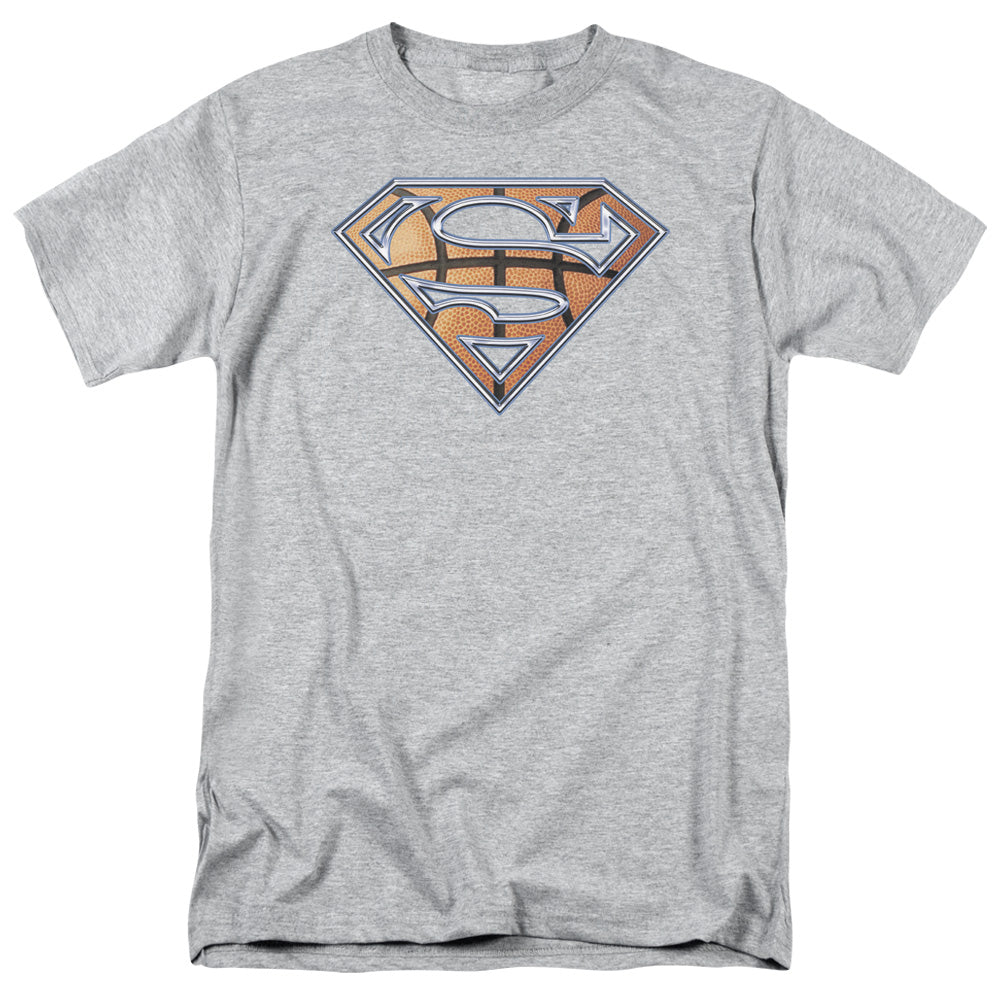 Superman - Basketball Shield - Short Sleeve Adult 18/1 - Athletic Heather T-shirt