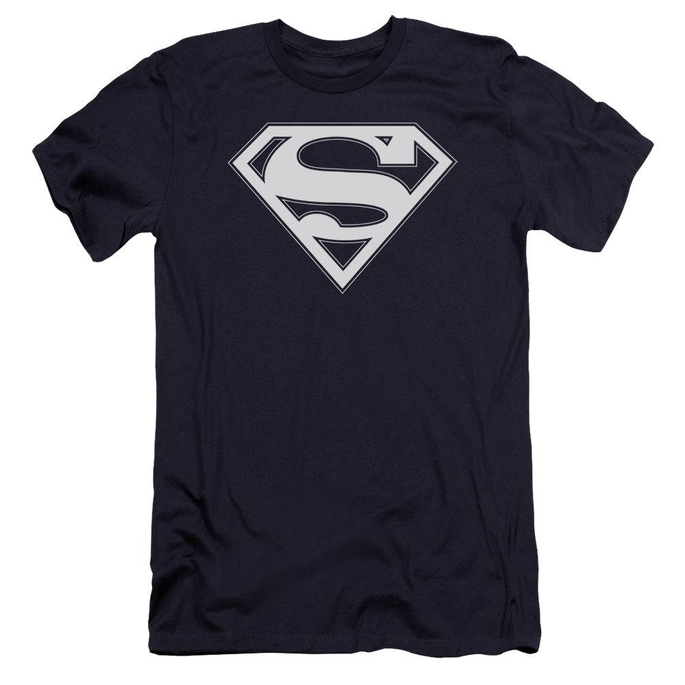 Superman - Navy & White Shield-premuim Canvas Adult Slim Fit 30/1 - Navy