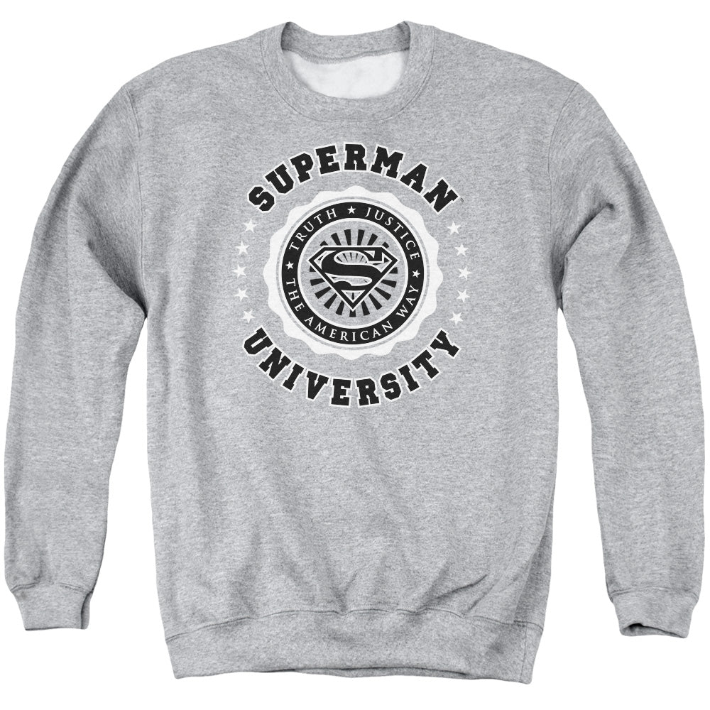 Superman - Superman University - Adult Crewneck Sweatshirt - Athletic Heather