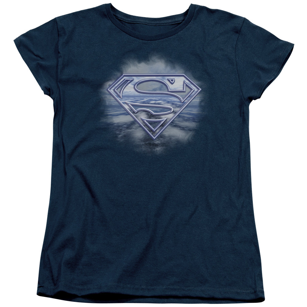 Superman - Freedom Of Flight - Short Sleeve Womens Tee - Navy T-shirt